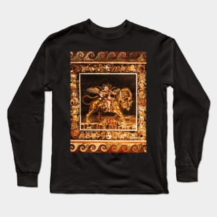 POMPEII ,ANTIQUE ROMAN MOSAICS Young Dionysus Riding a Tiger Long Sleeve T-Shirt